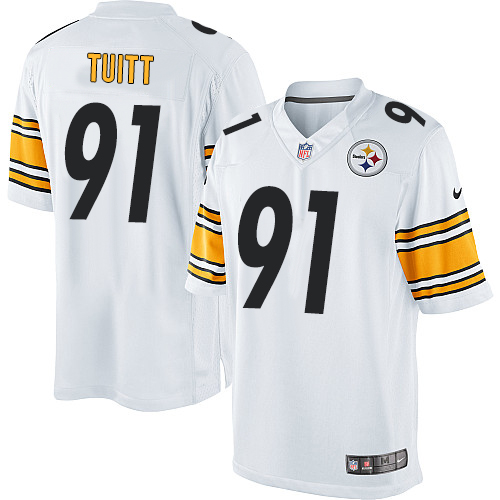 Men's Limited Stephon Tuitt Nike Jersey White Road - #91 NFL Pittsburgh Steelers